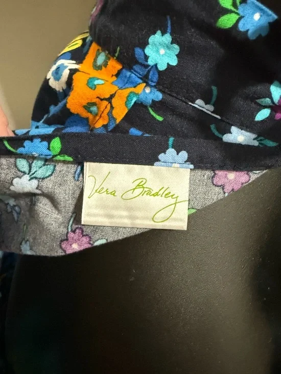 Vera Bradley Adult Womens Apron Midnight Blues Floral Pattern Kitchen Chef - Picture 3 of 4